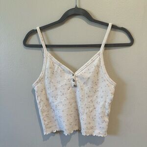White floral tank